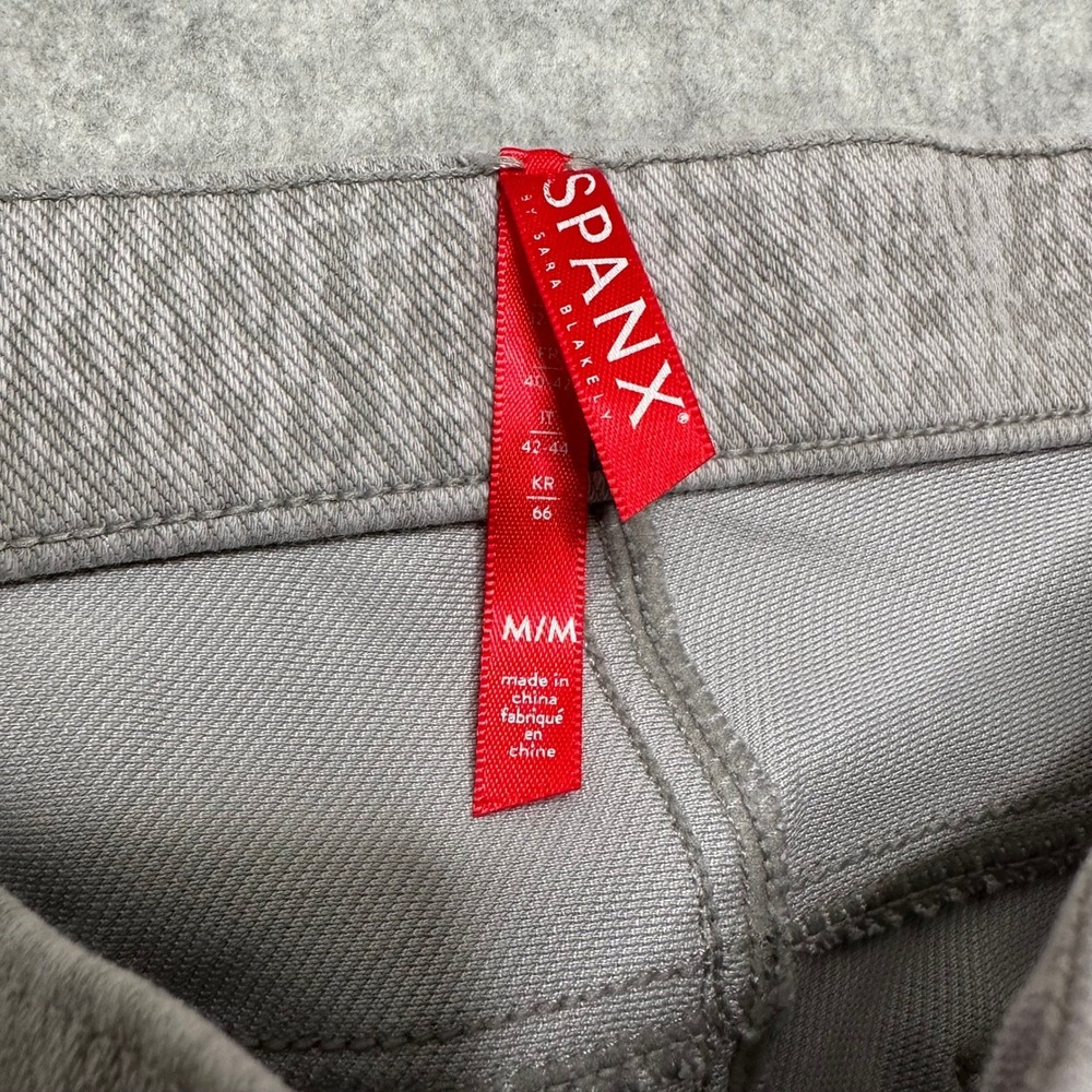 Spanx Ankle Jean-Ish Leggings Gray Python Snakesk… - image 7